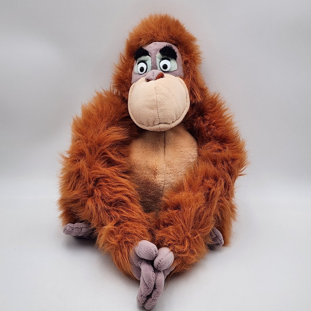 DISNEY STORE 12" Plush KING LOUIE Ape‎ JUNGLE BOOK Clasping Hands Toy